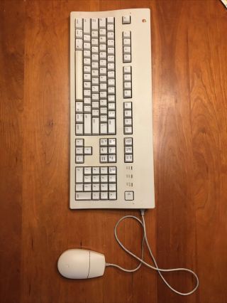 Vintage Apple Adb Extended Keyboard Ii - Model M3501 - With Desktop Bus Mouse Ii