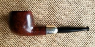 1911 Peterson Patent Small Fishtail Silver Band Opera Smoking Pipe 65