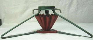 Vintage S - B Milwaukee Usa Red & Green For Aluminum Christmas Tree - Tripod Stand