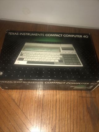 Vintage Nos Cc - 40 Texas Instrument Compact Computer 40 Ti Cc40.