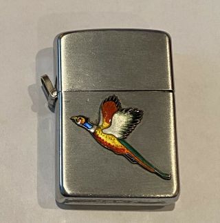 Vintage 1950 Zippo Lighter Town & Country Pheasant Prototype Lighter