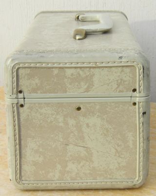 Vintage SAMSONITE Streamlite MAKEUP TRAIN CASE Suitcase MARBLE TAN 2