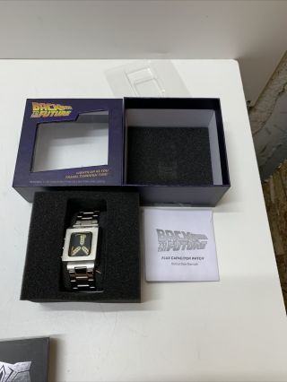 Flux Capacitor Wristwatch Back to the Future ThinkGeek Box Papers Work 3