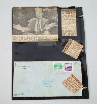Vintage Letter Signed for South Korean President Syngman Rhee 1956 Seoul 2