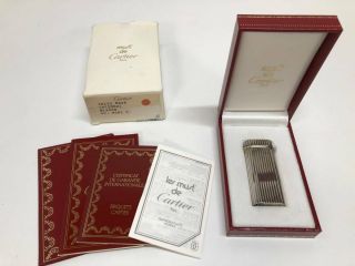 Cartier Gas Lighter Oval Silver