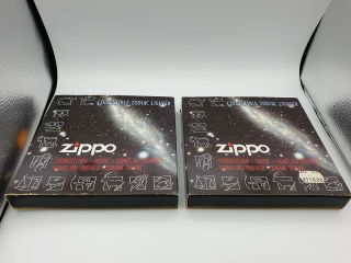 2 Zippo Lighters Barrett Smythe Zodiac Solid Brass Capricorn Leo Nos 1997