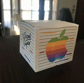 Vintage Apple Computer Paper Notepad Cube - Early 80 