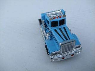 Vintage Tyco Peterbilt Semi Truck.  Ho Scale Slot Car.  Lighted.  Big Rig.  Blue
