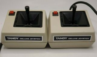 Set Of (2) Tandy Trs - 80 Deluxe Joystick