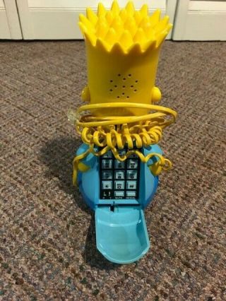 Vintage Rare 1990 Bart Simpson Phone Telephone Corded Landline The Simpsons 2