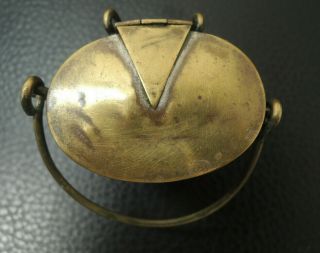 Antique Bronze silver Match Dispenser Striker Safe Vesta France c1870s Victorian 3