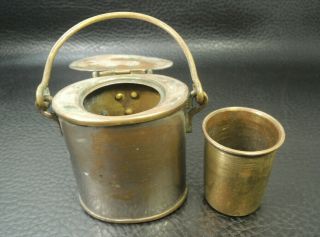 Antique Bronze silver Match Dispenser Striker Safe Vesta France c1870s Victorian 6