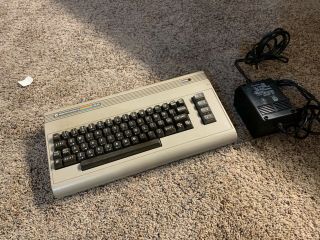 Vintage Commodore 64 C64 Personal Computer & Power Supply - Read