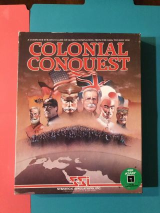 Colonial Conquest And The Battle Of Shiloh By Ssi For Atari 400/800 Xl/xe Both