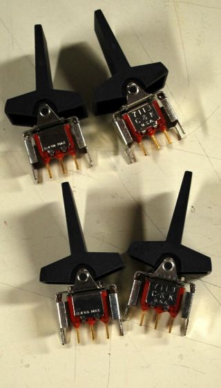 Rare Imsai S - 100 Front Panel Toggle Paddle & Switch Set Of 4 Black C&k 7113
