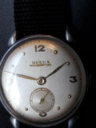 Antique Watch Dulux Antimagnetique,  15 Jewels,  Swiss Made