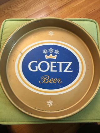Goetz Vintage Beer Tray,  Goetz Brewery,  St.  Joseph,  Mo.
