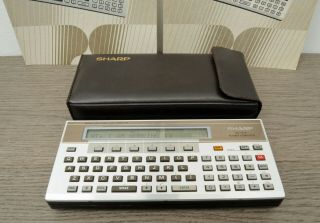 Vintage Sharp PC - 1500 Pocket Computer w/Case & Manuals - & 2