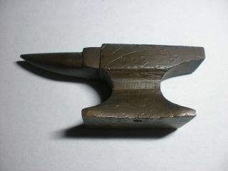 Vintage Mini Solid Brass Anvil Blacksmith/Jewelers Tool Paperweight Unmarked 3