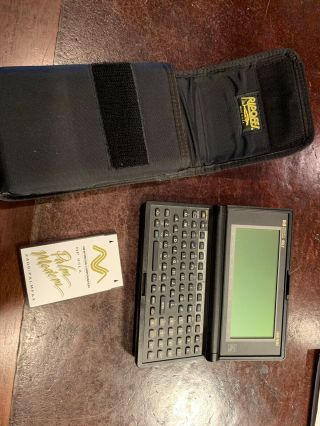 Vintage 1991 Hp 95lx 1mb Palmtop Pc Lotus123 With Carrying Case And Modem Card