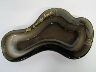Antique Dark Smoky Cambridge Glass Co.  Ashtray Gift To Company Director Rare