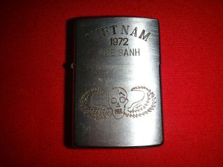 Vietnam War Year 1972 Zippo Lighter Vietnam 1972 Khe Sanh Ussf Winged Skull Logo