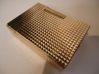 S.  T.  Dupont Line 1 Lighter - Gold Plated - Hobnail Pattern - Briquet/Feuerzeug 3