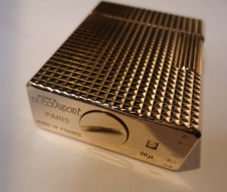 S.  T.  Dupont Line 1 Lighter - Gold Plated - Hobnail Pattern - Briquet/Feuerzeug 6