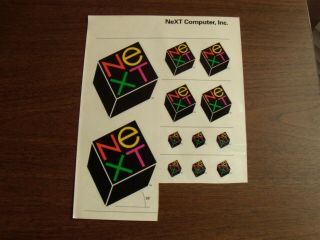 Vintage Next Computer Steve Jobs Apple Sticker Sheet Rare