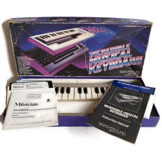 Vintage 1984 Incredible Musical Keyboard For Commodore 64 Sight & Sound
