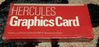Hercules Graphics Card Vintage Ibm Boxed 1982 Hgc Extremely Rare