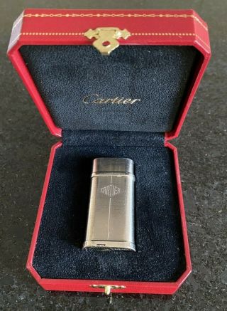 Cartier Lighter,  In Order,  Silver,  No 424498,  Box