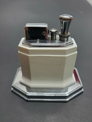Vintage Ronson Octette Touch Tip Table Lighter,  Art Metal Wks Inc.  - White
