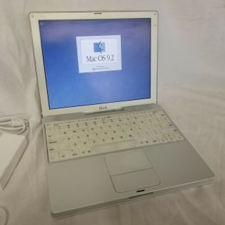 Vintage Apple Ibook G3 Laptop 700 Mhz 20 Gb Hd 12.  1 " Lcd Model A1005 Mac 9.  2.  2