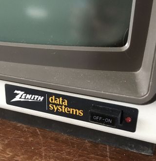 Vintage Zenith Data Systems Monochrome Monitor ZVM - 123 3