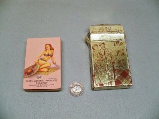 Vintage Pinup Girl Playing Card Deck Advertising Wade Electric Products Sturgis,