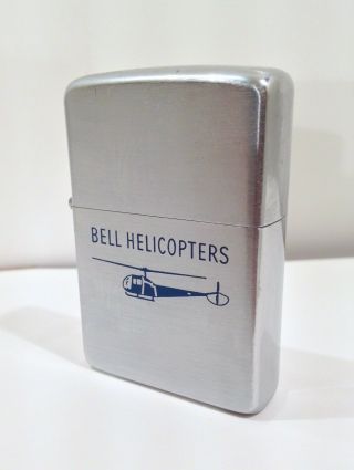 Vintage 1958 Zippo Bell Helicopter Corp Advertising Lighter Pat.  2517191