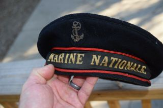 French Navy Beret - Marine Nationale - Vintage