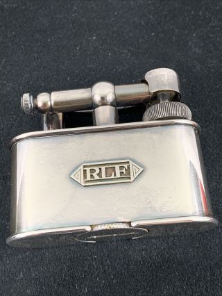 Vintage Silver Plate Dunhill Half Giant Table Lighter - Made In England