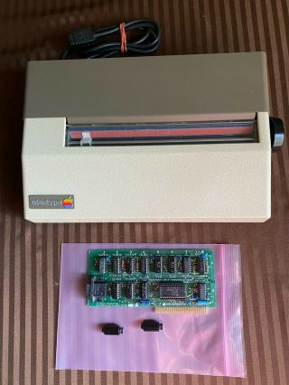 Apple Ii Ii,  Iie Computer Silentype Thermal Printer With Interface Card