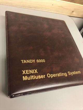 Vintage Radio Shack Trs - 80 Tandy 6000 Xenix Operating System Binder