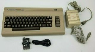 Vintage Commodore 64 Computer & Power Supply With Cable And Switcher