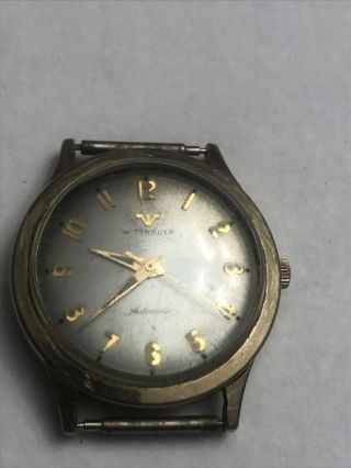 Vintage Mens Wittnauer Automatic Swiss Mens Wrist Watch 10kt G.  F.  Top Running