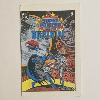 Vintage Dc Powers Brainiac Action Figure Mini Comic Book 5 Kenner 1984
