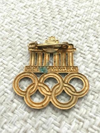 VINTAGE 1936 XI 11TH OLYMPICS BERLIN GERMAN PIN BROOCH 2