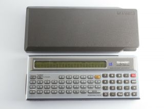 Rare Sharp Pc - 1211 Pocket Computer With Hard Case