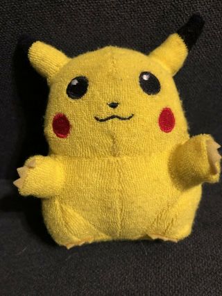 Pokemon Plush Pikachu Vintage 1998 Nintendo Terry Cloth W/ Suction Cup