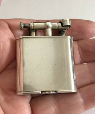 Antique Dunhill Unique Silver Plated Petrol Lighter