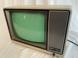 Vintage Zenith Data Systems Zvm - 121 12mb15x Video Monitor Green Crt