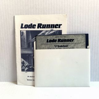 Broderbund Lode Runner Game For Ibm Pc Pcjr 1984